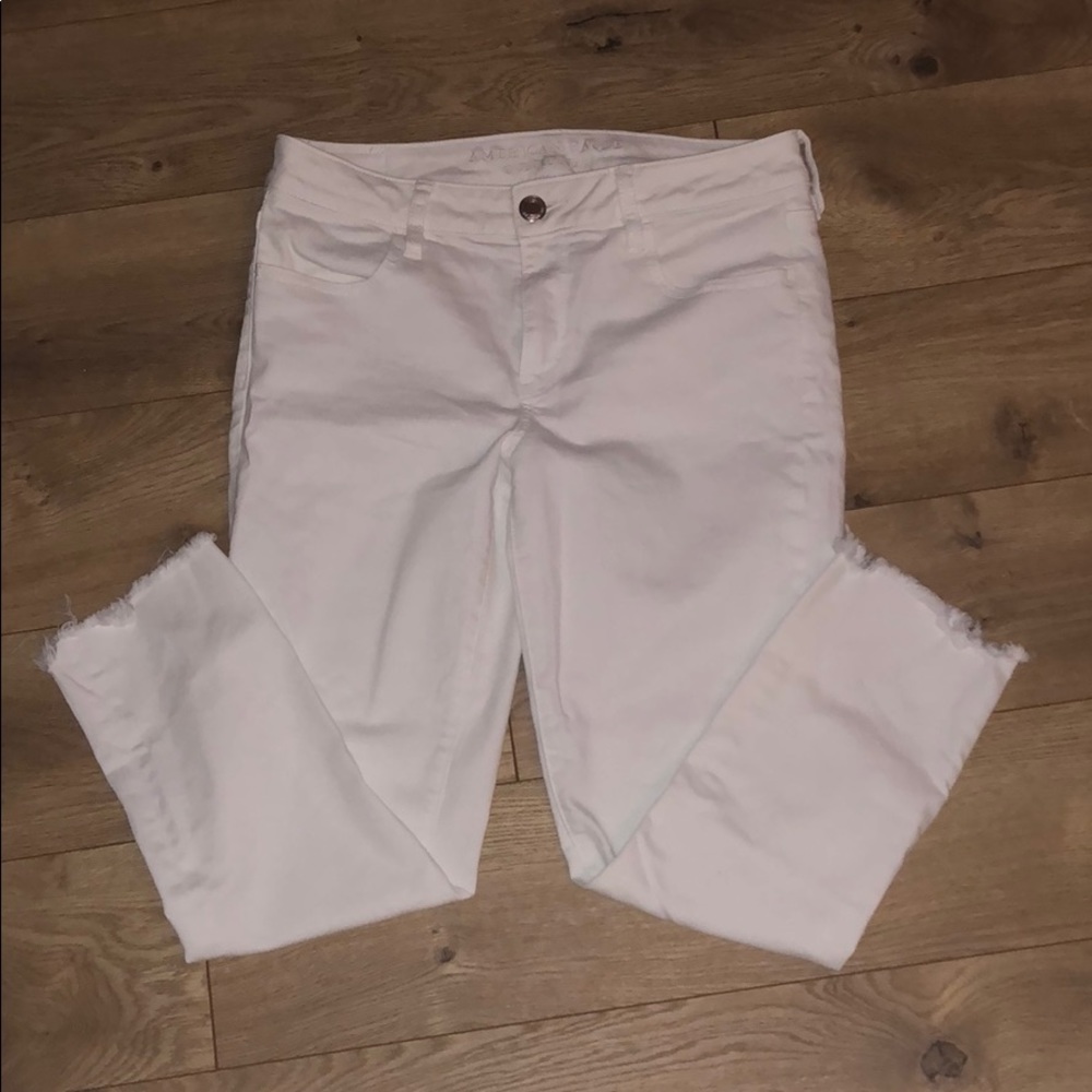 White American eagle jegging crop jeans